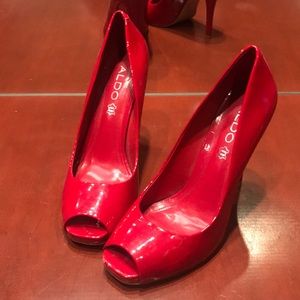 Aldo red hot heels